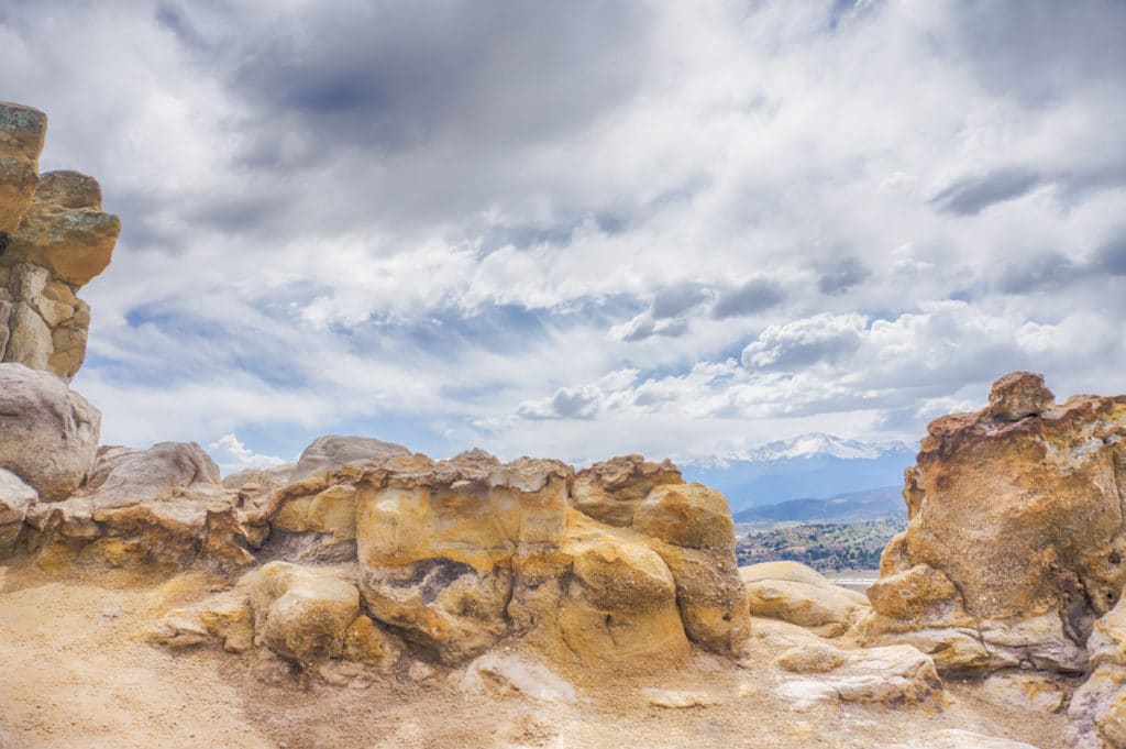 Pulpit rock and Pikes Peak